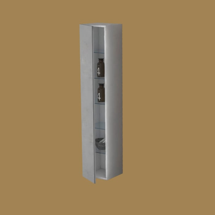 progettobagno Hivo Hochschrank 30 x 160 cm, Türanschlag rechts