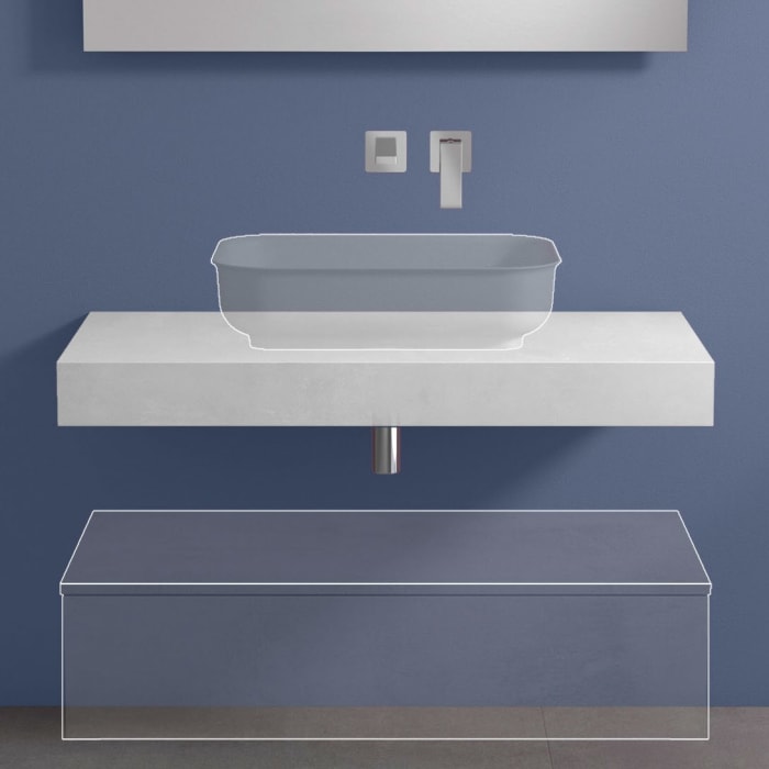 progettobagno Evo 10 Konsolenplatte 100 cm
