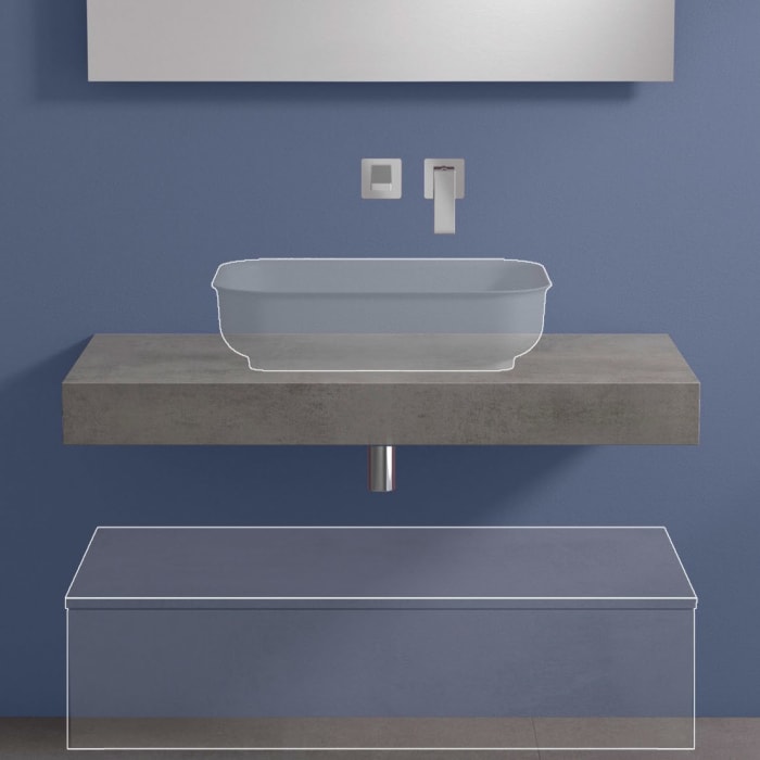 progettobagno Evo 10 Konsolenplatte 100 cm