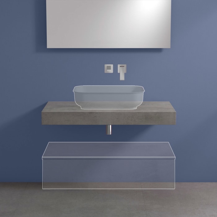 progettobagno Evo 10 Konsolenplatte 100 cm