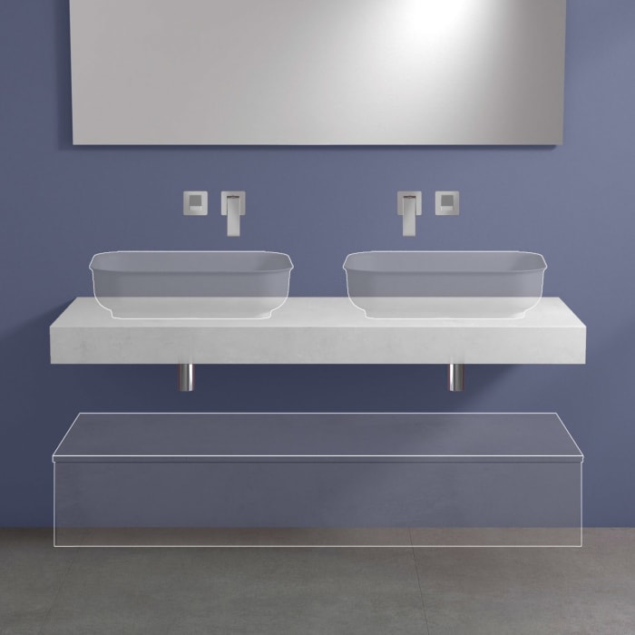 progettobagno Evo 10 Konsolenplatte 140 cm