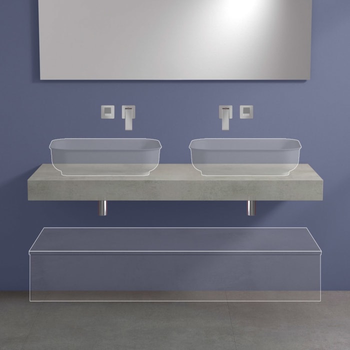progettobagno Evo 10 Konsolenplatte 140 cm