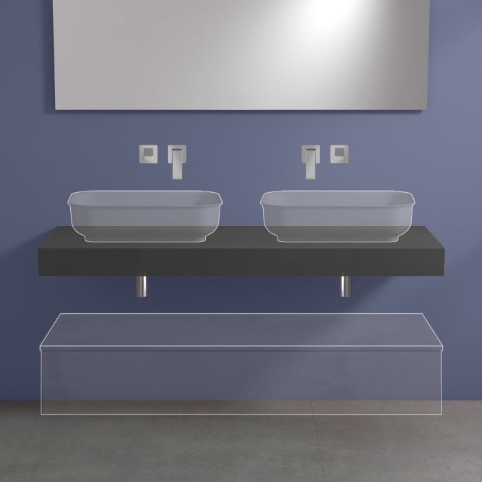 progettobagno Evo 10 Konsolenplatte 140 cm