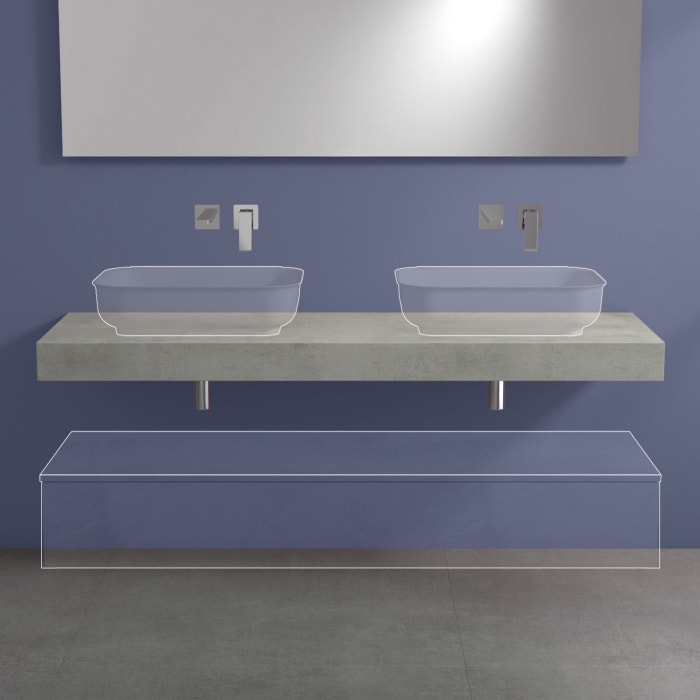 progettobagno Evo 10 Konsolenplatte 160 cm
