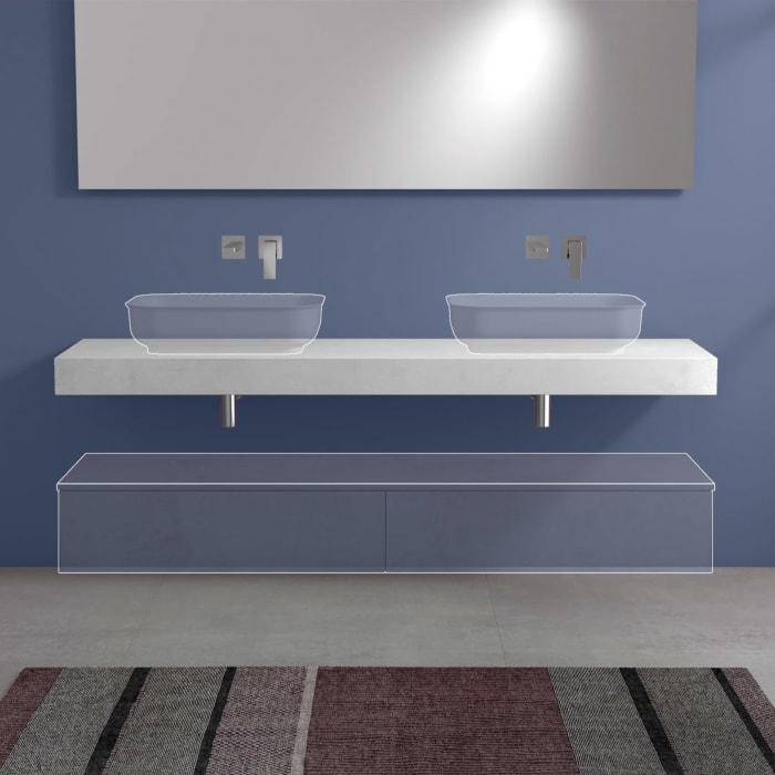 progettobagno Evo 10 Konsolenplatte 180 cm
