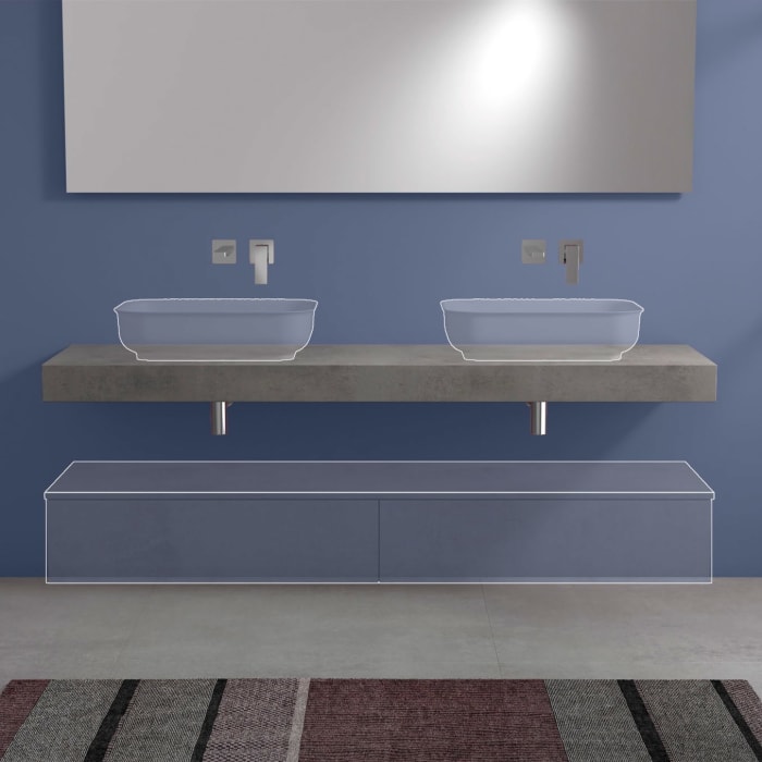 progettobagno Evo 10 Konsolenplatte 180 cm