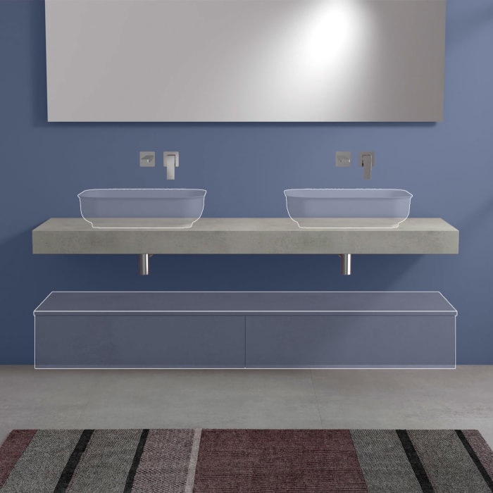 progettobagno Evo 10 Konsolenplatte 180 cm