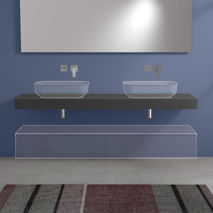 progettobagno Evo 10 Konsolenplatte 180 cm