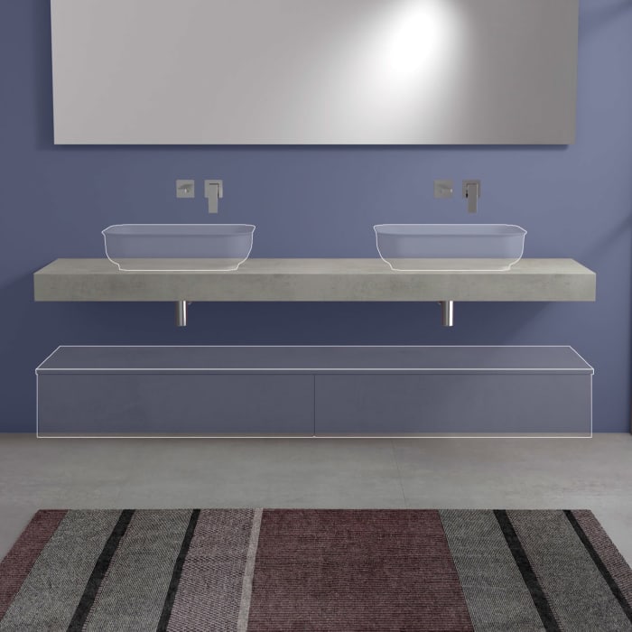 progettobagno Evo 10 Konsolenplatte 200 cm