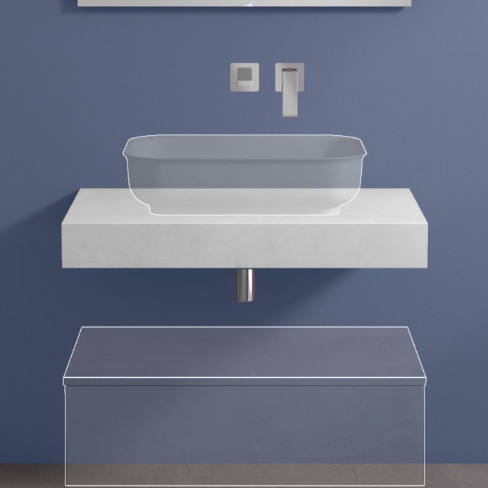 progettobagno Evo 10 Konsolenplatte 80 cm