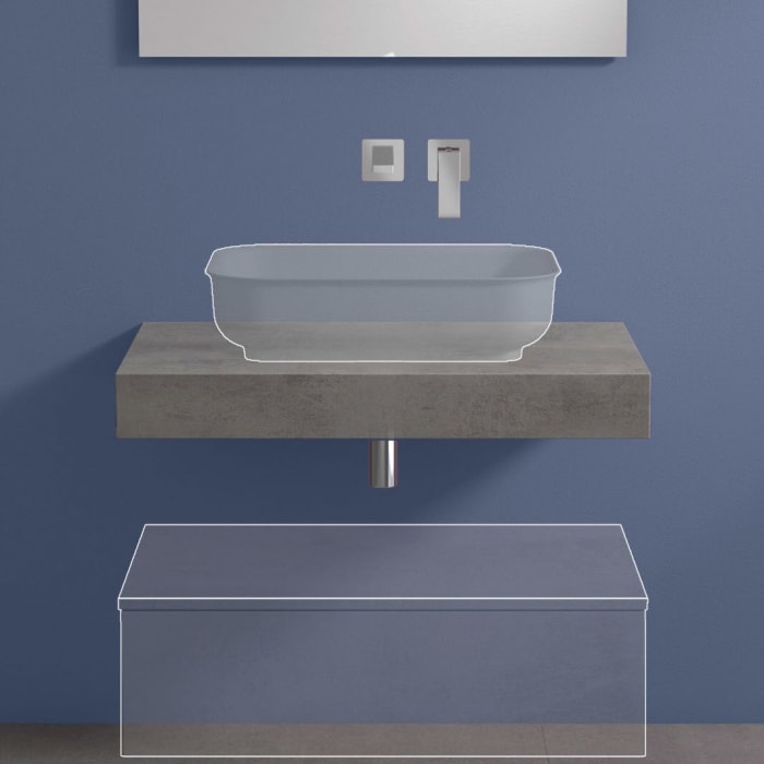 progettobagno Evo 10 Konsolenplatte 80 cm