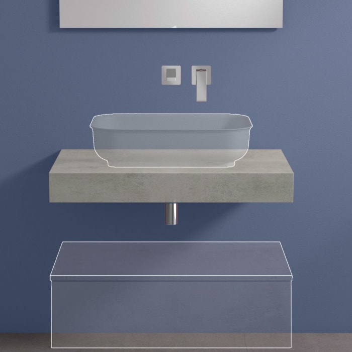 progettobagno Evo 10 Konsolenplatte 80 cm