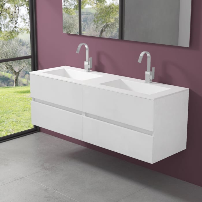 progettobagno Evo 54 Lago Doppel-Waschtisch mit Unterschrank 160 cm