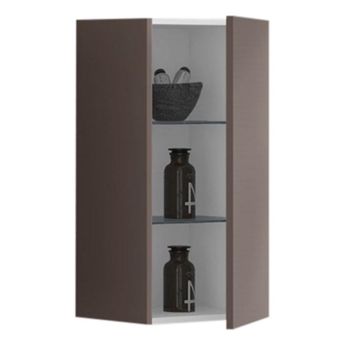 progettobagno Maggiore Halbhochschrank 40 x 80 cm, Anschlag rechts