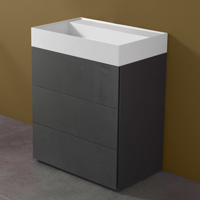 progettobagno Pianosa Hitek Waschtisch mit Unterschrank 70 cm bodenstehend ohne Hahnloch