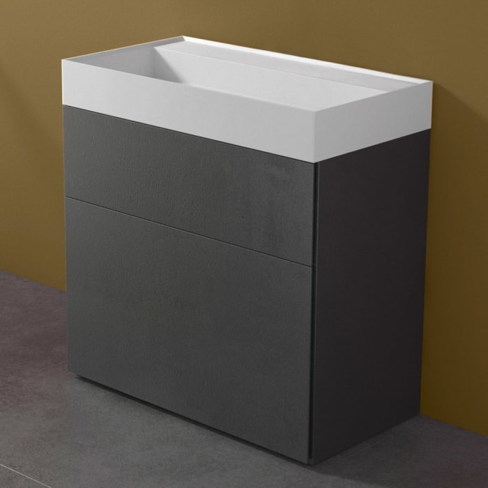 progettobagno Pianosa Hitek Waschtisch mit Unterschrank 85 cm bodenstehend ohne Hahnloch