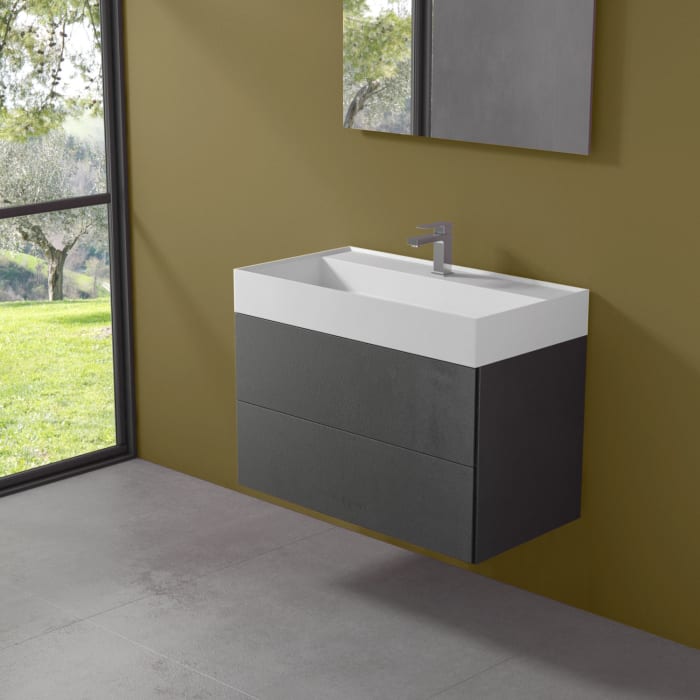 progettobagno Pianosa Hitek Waschtisch mit Unterschrank 85 cm wandhängend