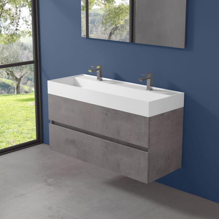 progettobagno Pianosa Hitek Waschtisch mit Unterschrank 120 cm wandhängend