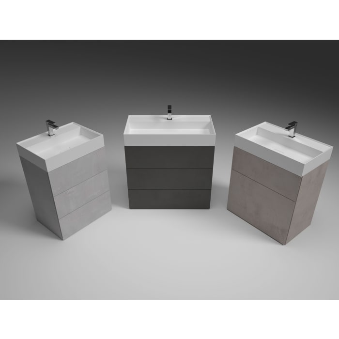 progettobagno Pianosa Hitek Waschtisch mit Unterschrank 60 cm bodenstehend