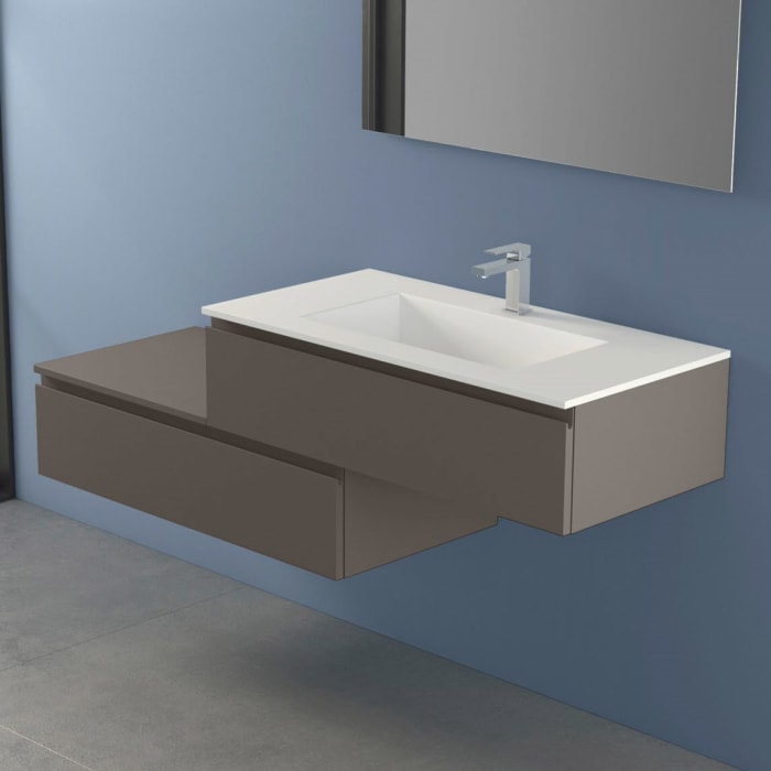progettobagno Stresa Duo 160 cm mit Lago Möbelwaschtisch rechts