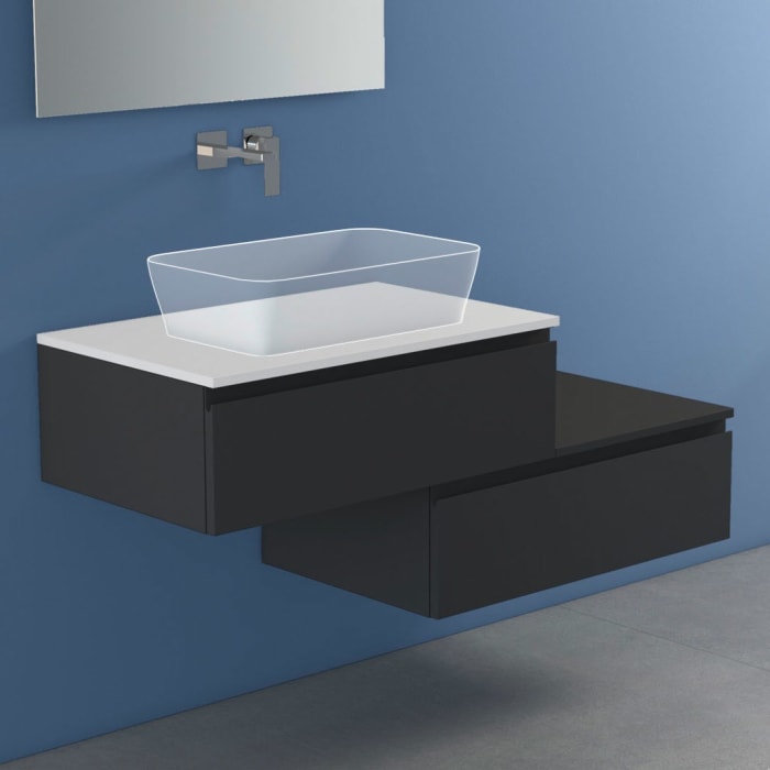 progettobagno Stresa Duo Modular Waschtischkonsole  130 cm links