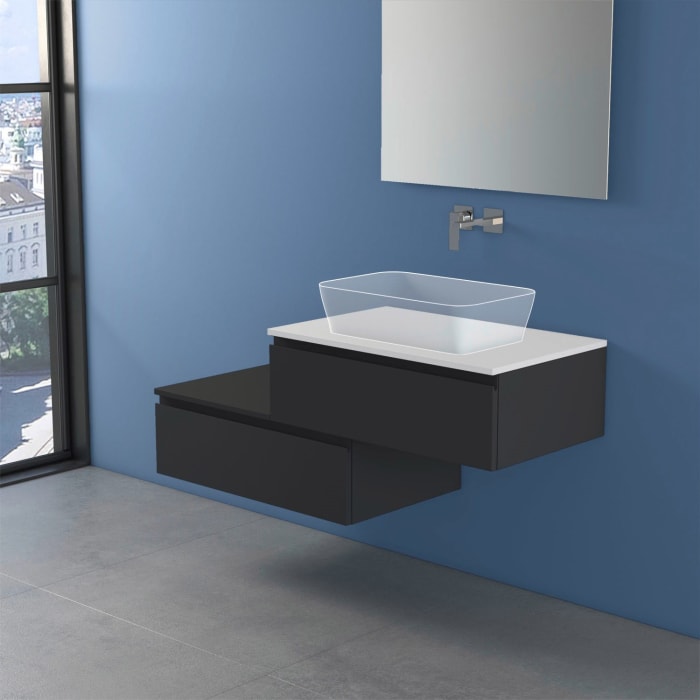 progettobagno Stresa Duo Modular Waschtischkonsole  130 cm rechts