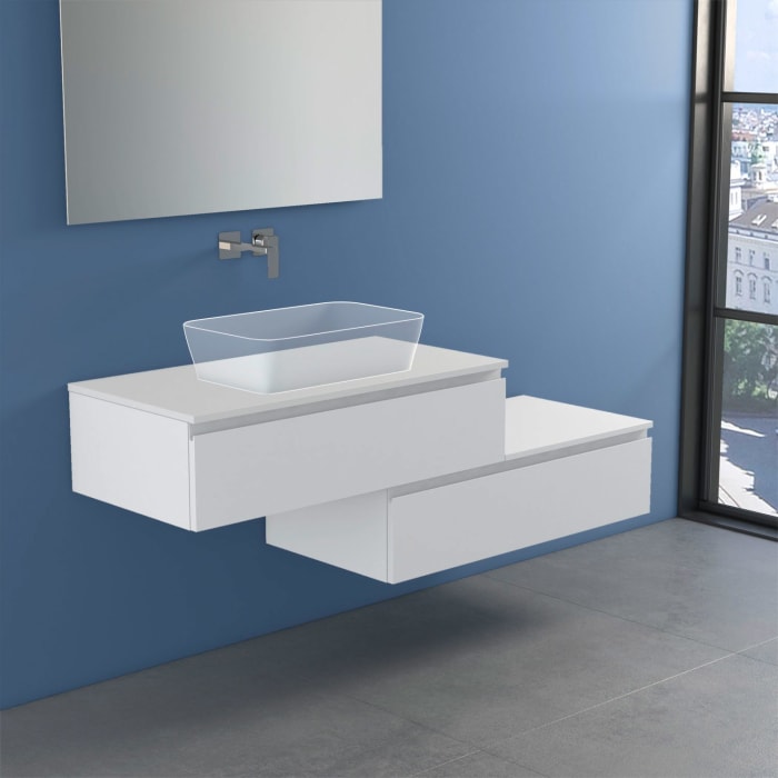 progettobagno Stresa Duo Modular Waschtischkonsole 160 cm links