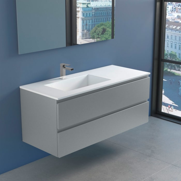 progettobagno Stresa Lago Waschtisch mit Unterschrank 120 cm, Ausführung  links