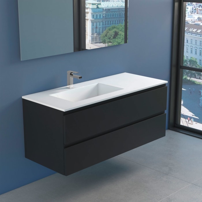 progettobagno Stresa Lago Waschtisch mit Unterschrank 120 cm, Ausführung links