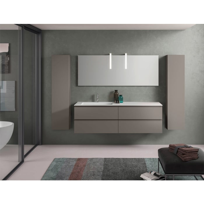 progettobagno Stresa Lago Waschtisch mit Unterschrank 160 cm, Ausführung links