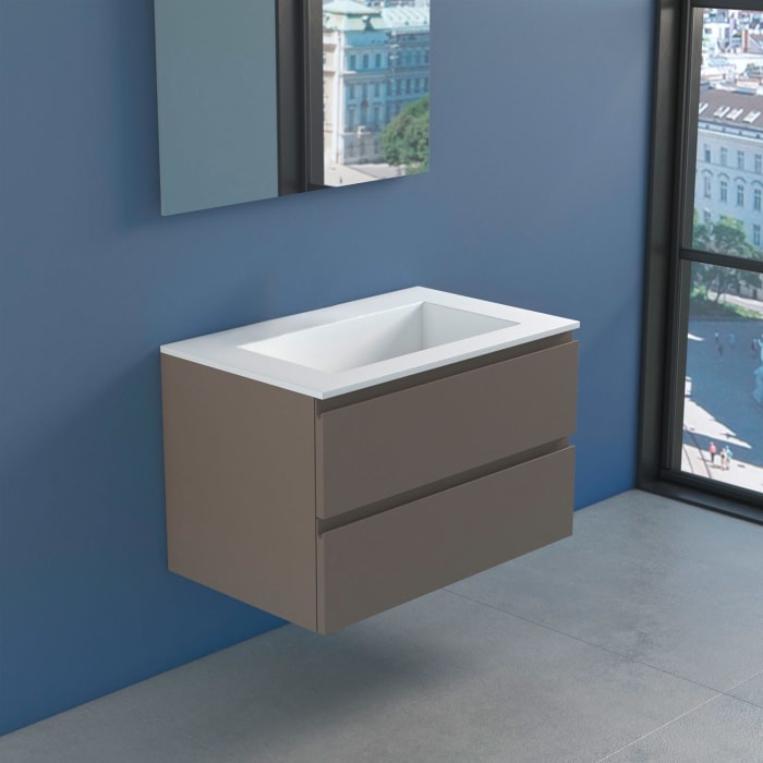 progettobagno Stresa Lago Waschtisch mit Unterschrank 80 cm ohne Hahnloch
