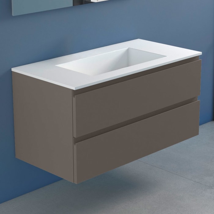 progettobagno Stresa Lago Waschtisch mit Unterschrank 100 cm ohne Hahnloch