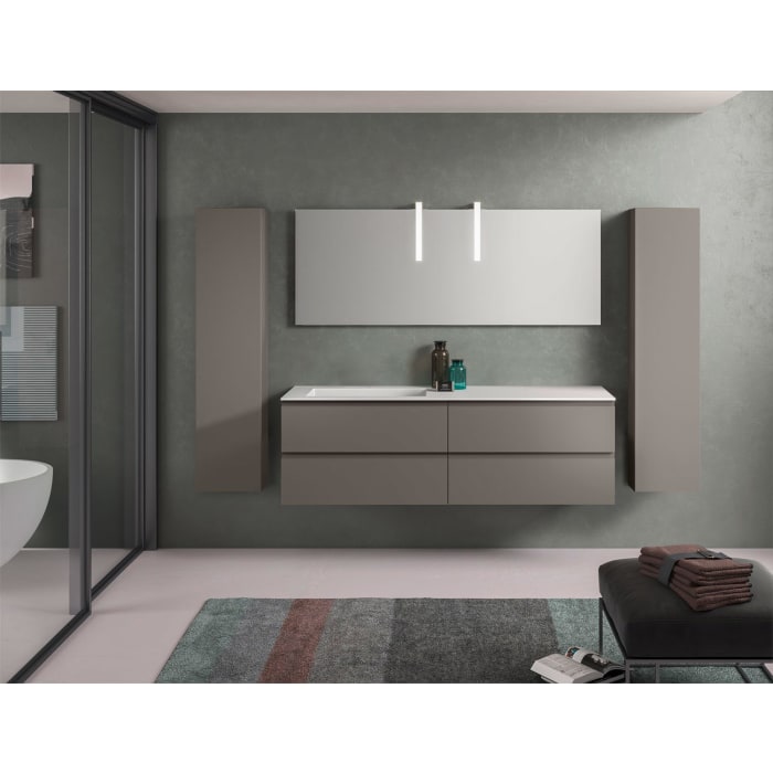 progettobagno Stresa Lago Waschtisch mit Unterschrank 160 cm, Ausführung links ohne Hahnloch