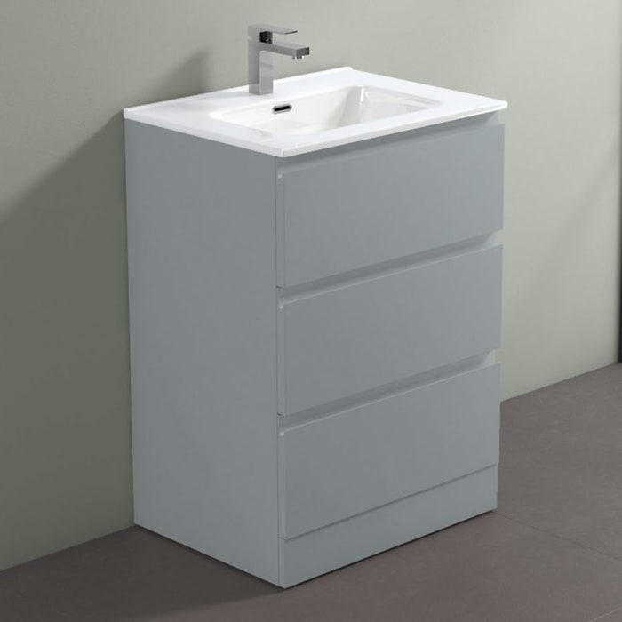 progettobagno Stresa Tre Waschtisch mit Unterschrank 60 cm bodenstehend
