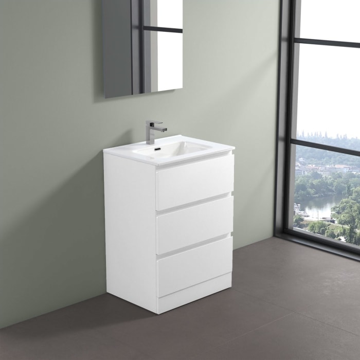 progettobagno Stresa Tre Waschtisch mit Unterschrank 60 cm bodenstehend