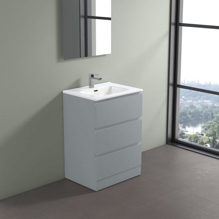 progettobagno Stresa Tre Waschtisch mit Unterschrank 60 cm bodenstehend