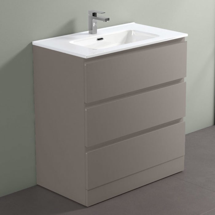 progettobagno Stresa Tre Waschtisch mit Unterschrank 80 cm bodenstehend