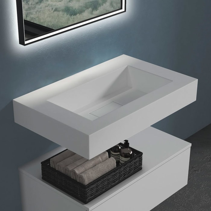 progettobagno Orta Waschtisch 80 cm ohne Hahnloch