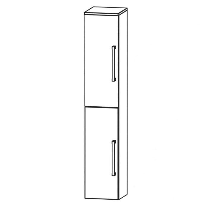 Puris b • brace Hochschrank 30 x 30 x 162,8 cm mit 2 Türen, Anschlag links