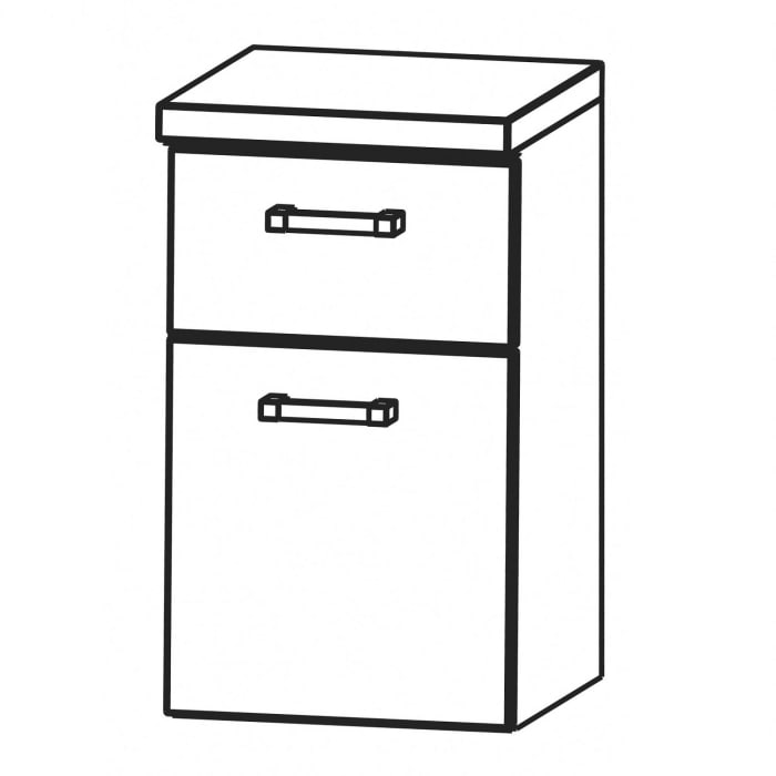 Puris b • brace Unterschrank 30 x 30 x 50,8 cm mit 2 Auszügen