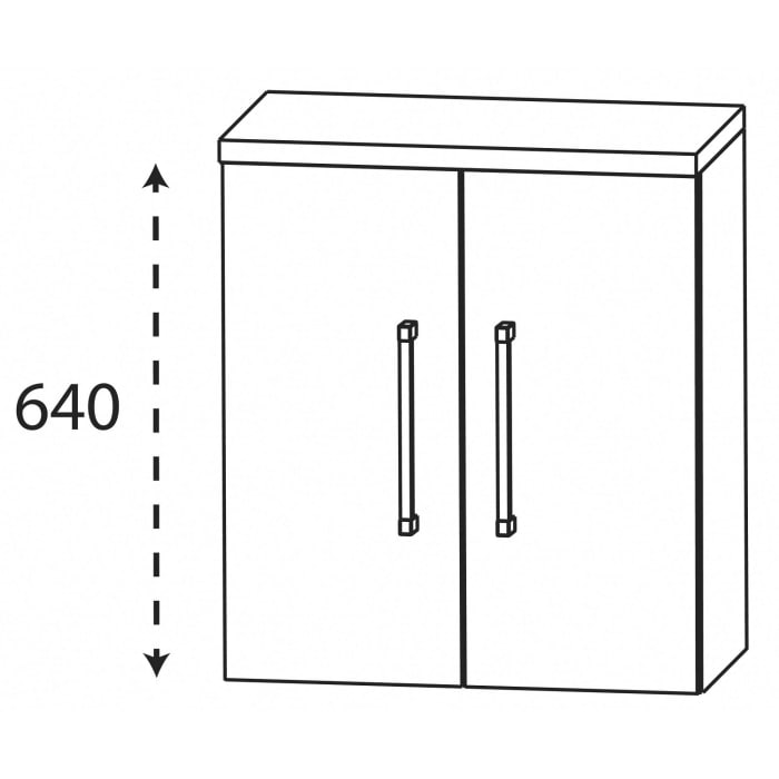Puris b • brace Oberschrank 60 x 15 x 66,8 cm mit 2 Türen