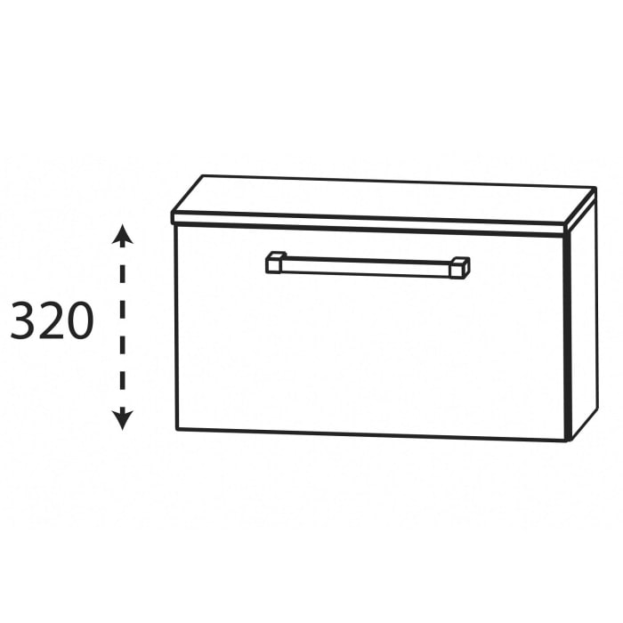 Puris b • brace Unterschrank 60 x 23 x 34,8 cm mit 1 Klapptür