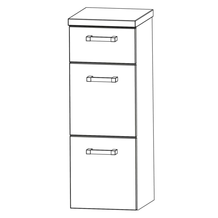 Puris b • brace Highboard 30 x 30 x 82,8 cm mit 3 Auszügen