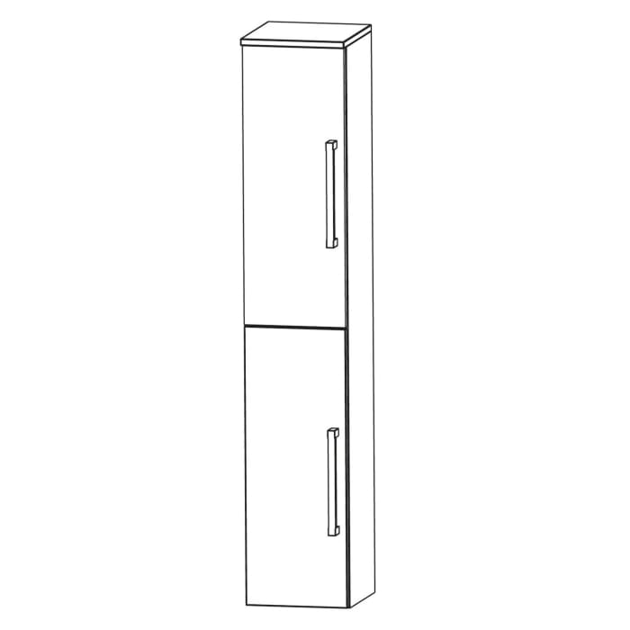 Puris b • brace Hochschrank 40 x 30 x 162,8 cm mit 2 Türen, Anschlag links
