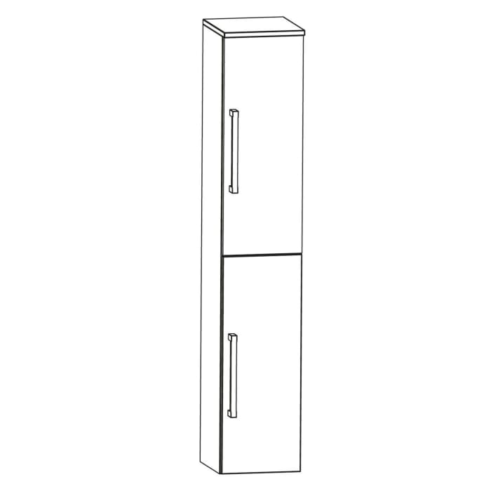 Puris b • brace Hochschrank 40 x 30 x 162,8 cm mit 2 Türen, Anschlag rechts