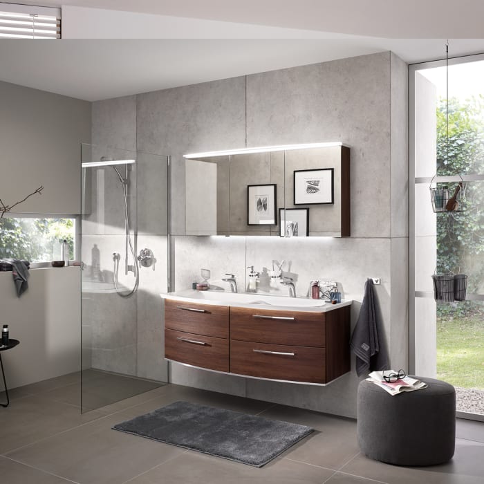 Puris b • bright Dekorplatte mit Chromkante 79,4 cm, rund