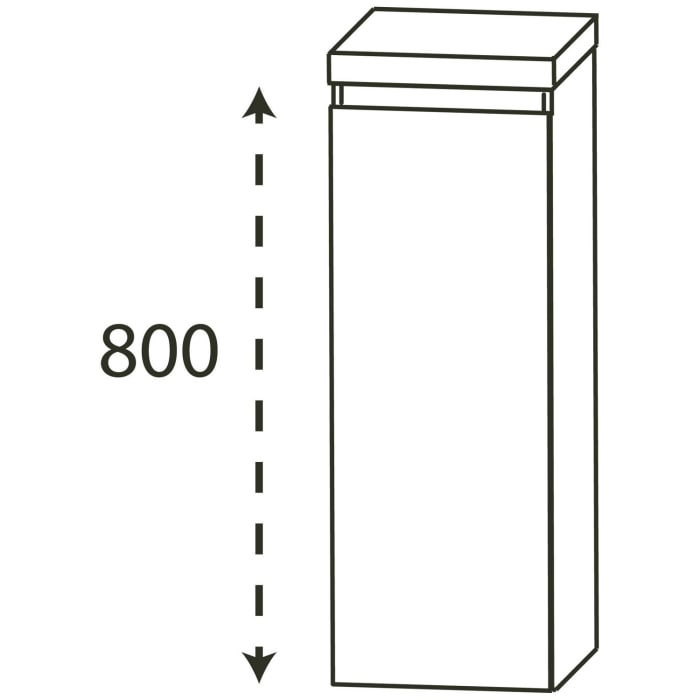 Puris b • essence Highboard 30,2 x 30 x 87 cm mit 1 Tür, Anschlag links, Griff 342
