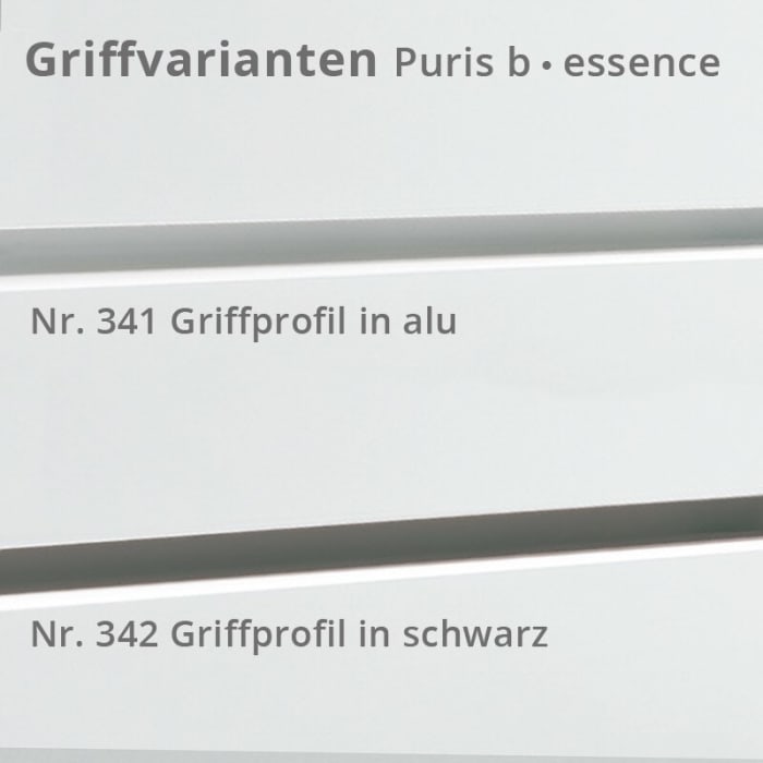 Puris b • essence Hochschrank 60 x 30 x 163 cm mit 4 Türen, Griff 341