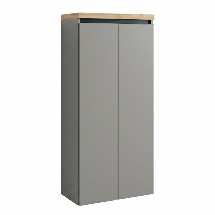 Puris b • essence Mittelschrank 60,2 x 30 x 135 cm mit 2 Türen, Griff 341