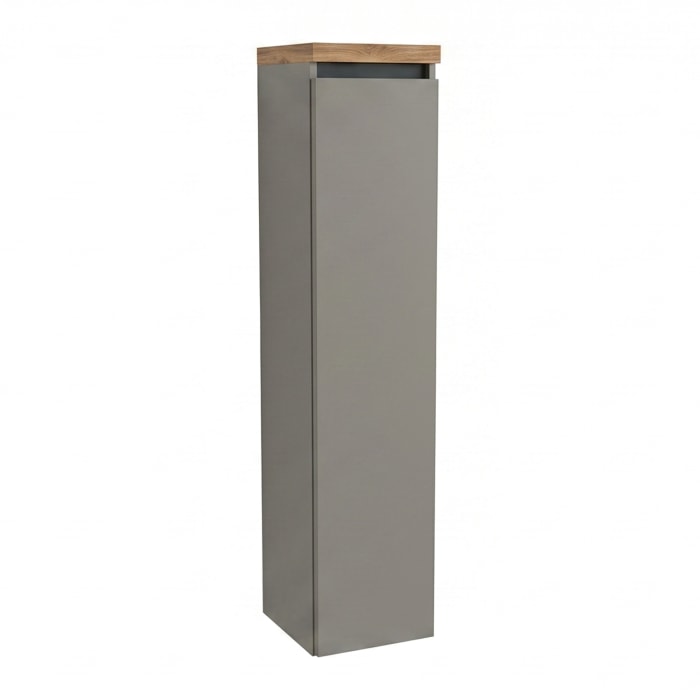 Puris b • essence Mittelschrank 30,2 x 30 x 135 cm mit 1 Tür, Anschlag rechts, 2 Innenschubkästen, Griff 341